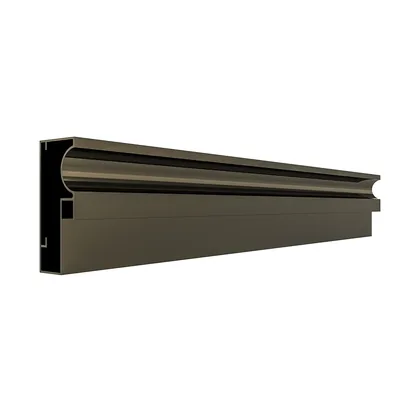 Perfil para porta RX 1004, acabamento anodizado inox