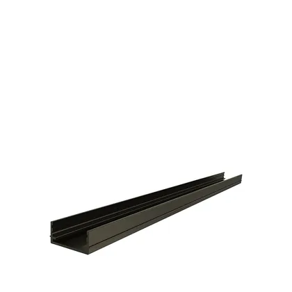 Perfil para fita de LED RX 1068 sem aba, acabamento anodizado bronze 1001