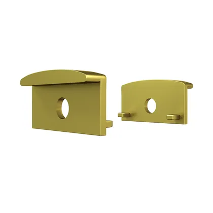 Perfil para fita de LED RX 1068 sem aba, acabamento dourado