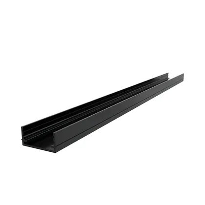 Perfil para fita de LED RX 1068 sem aba, acabamento pintura preta