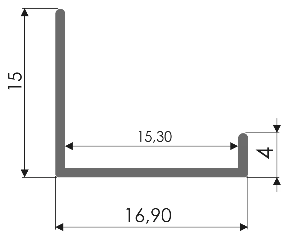 Desenho técnico com medidas: Testeira RX 1551
