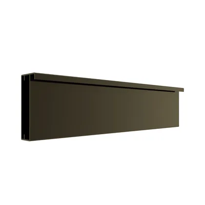 Perfil para porta RX 917, acabamento anodizado inox